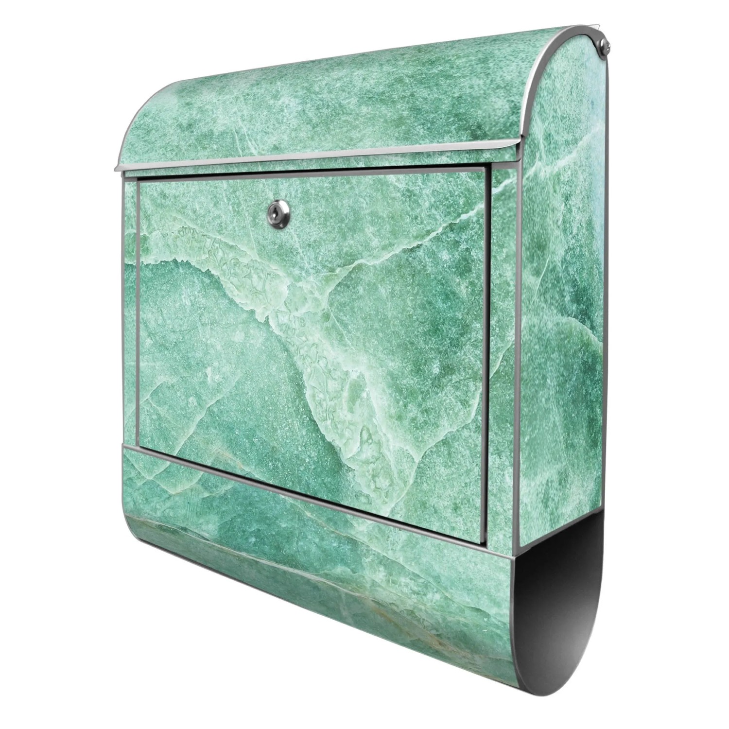 Banjado Design Briefkasten Silber Pulverbeschichtet 39x47x14cm 2 Schlüssel günstig online kaufen