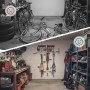 Relaxdays Fahrrad Wandhalterung mit Schiene Stahl Aluminium Kunststoff Schwarz Für 4 Fahrräder und 4 Helme 10 cm x 40,5 cm_3