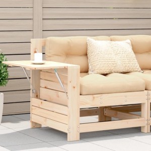vidaXL Gartensofa mit Armlehne und Beistelltisch Massivholz Kiefer 844878