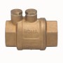 Messing Zwischenventil mit Entlüftung/Entleerung, 30,3 mm (Rp 1) Innengewinde für Pumpenzubehör.