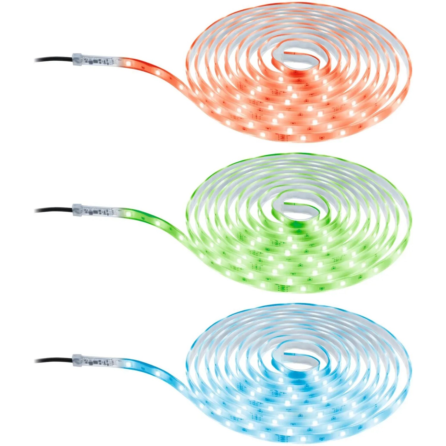 Paulmann SimpLED RGB LED Streifen für Außen, 5m, transparent, in rot, grün und blau.