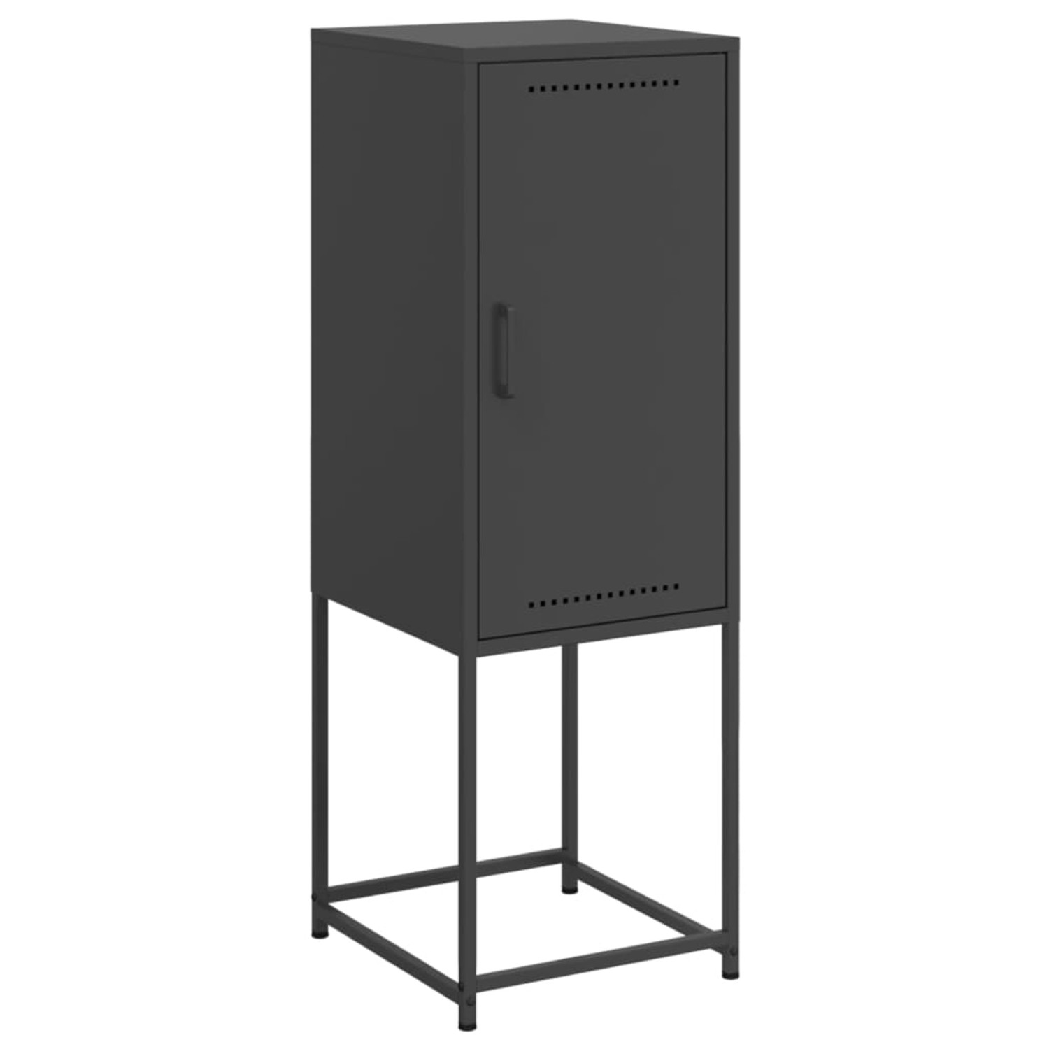 vidaXL Highboard Schwarz 36x39x107 cm Stahl 846530