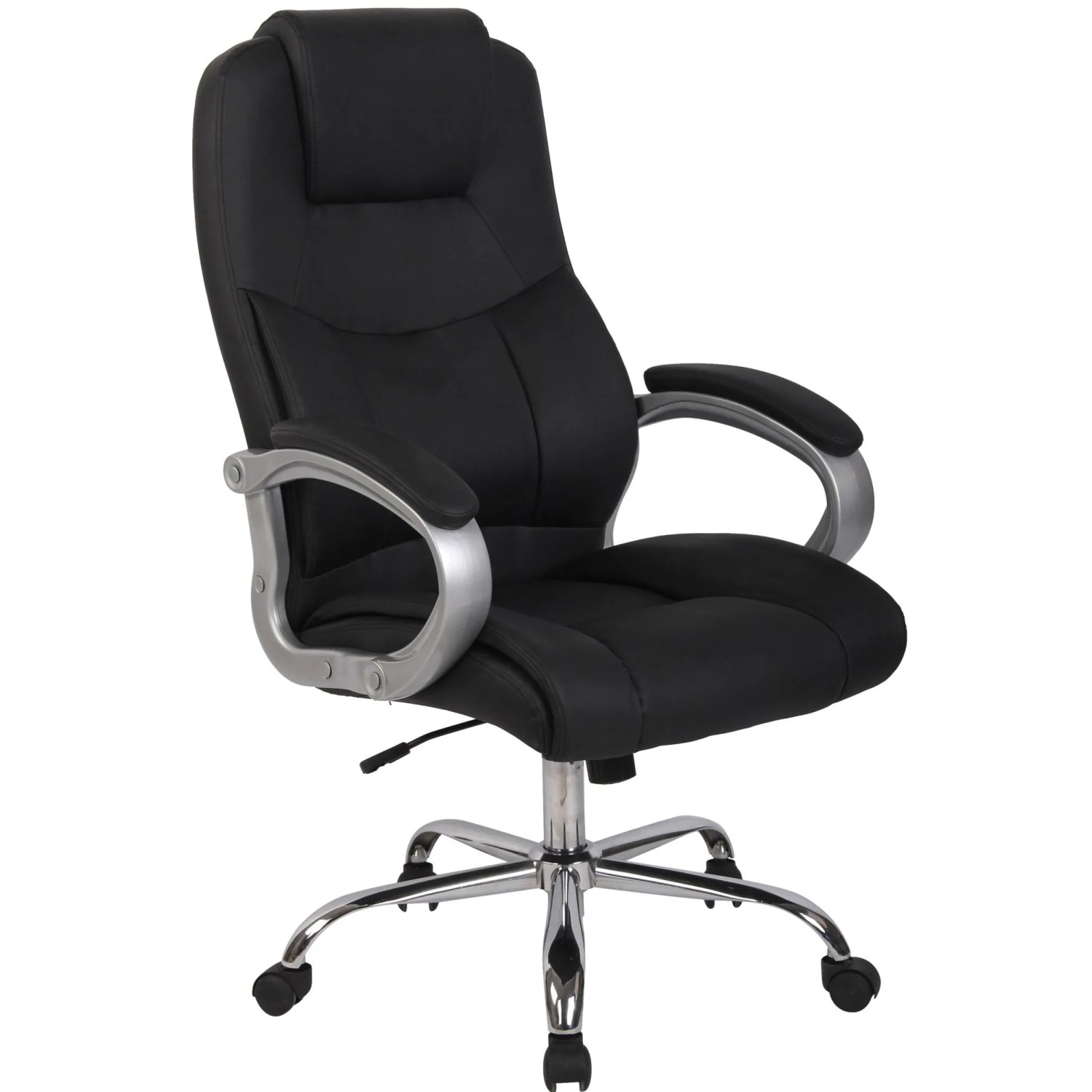 DELUKE Bürostuhl SYDNEY 113x66x70 Schwarz Kunstleder Metall Gestell Ergonomische Bürostühle Homeoffice Stuhl