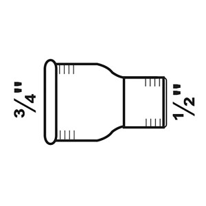 Kirchhoff Reduzier-Doppelmuffe, verzinkt, 3/4 IG x 1/2 IG, Temperguss-Fitting für Rohrverbindungen.
