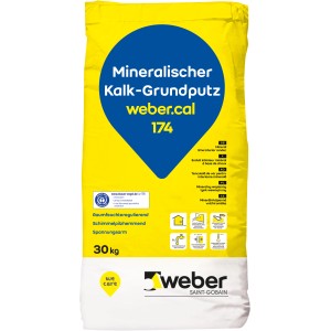 Sack weber.cal 174 Kalkgrundputz, mineralischer Putz für Innen, 30 kg.