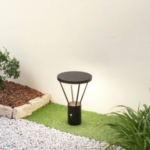 Lucande LED Solarleuchten Elario 10020296 mit Bewegungsmelder Spritzwassergeschützt Modern in Schwarz aus Aluminium