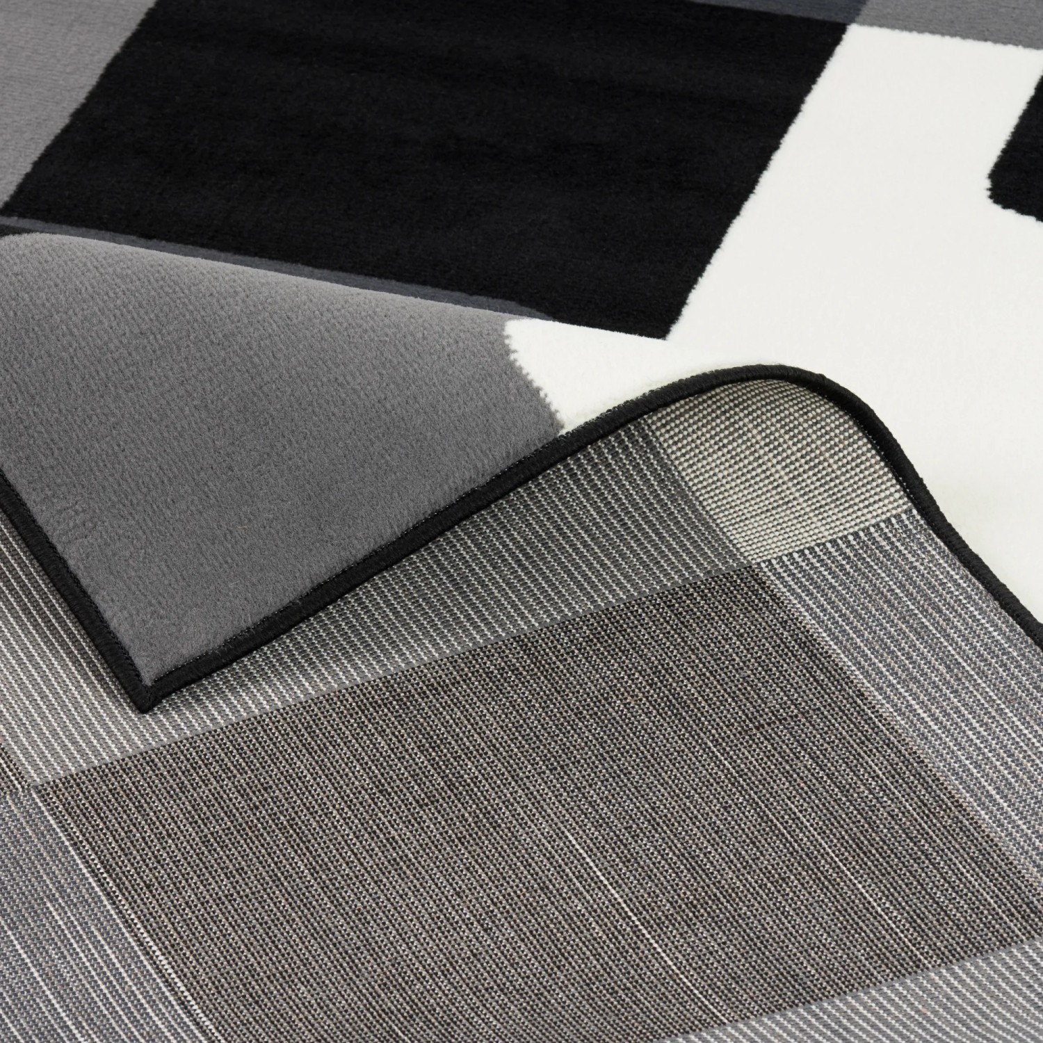 Grauer Pergamon Teppich Modern Trendline Retro, 185x270 cm, Kurzflorteppich mit geometrischem Muster.