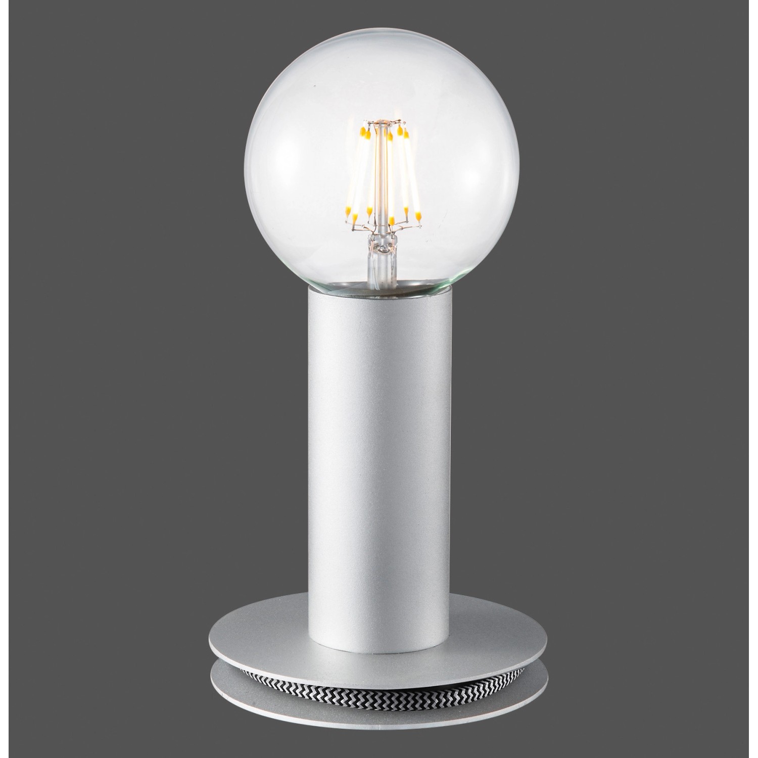 Just Light. Tischleuchte Turn me Stahl