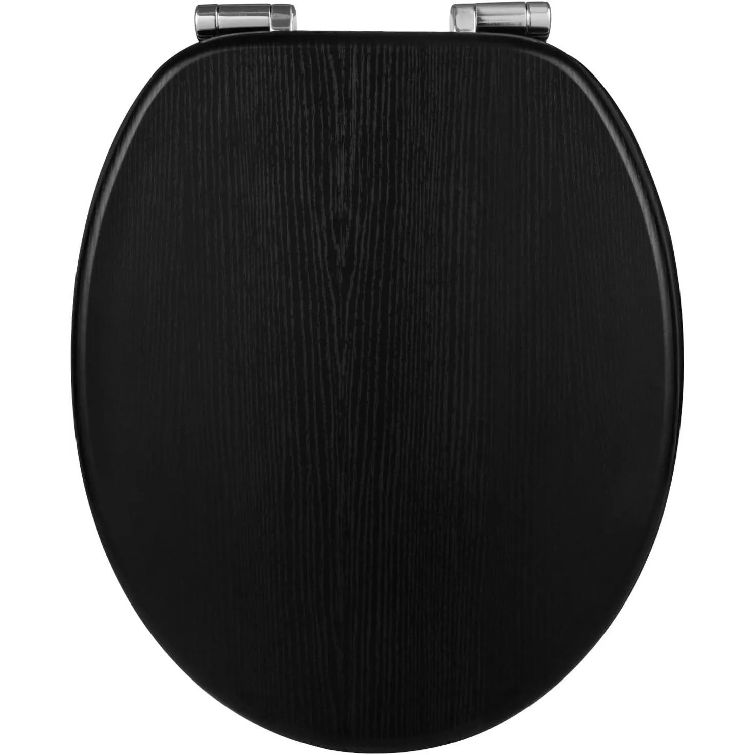 WOLTU WC-Sitz mit Absenkautomatik MDF Holzkern Softclose Scharnier Oval