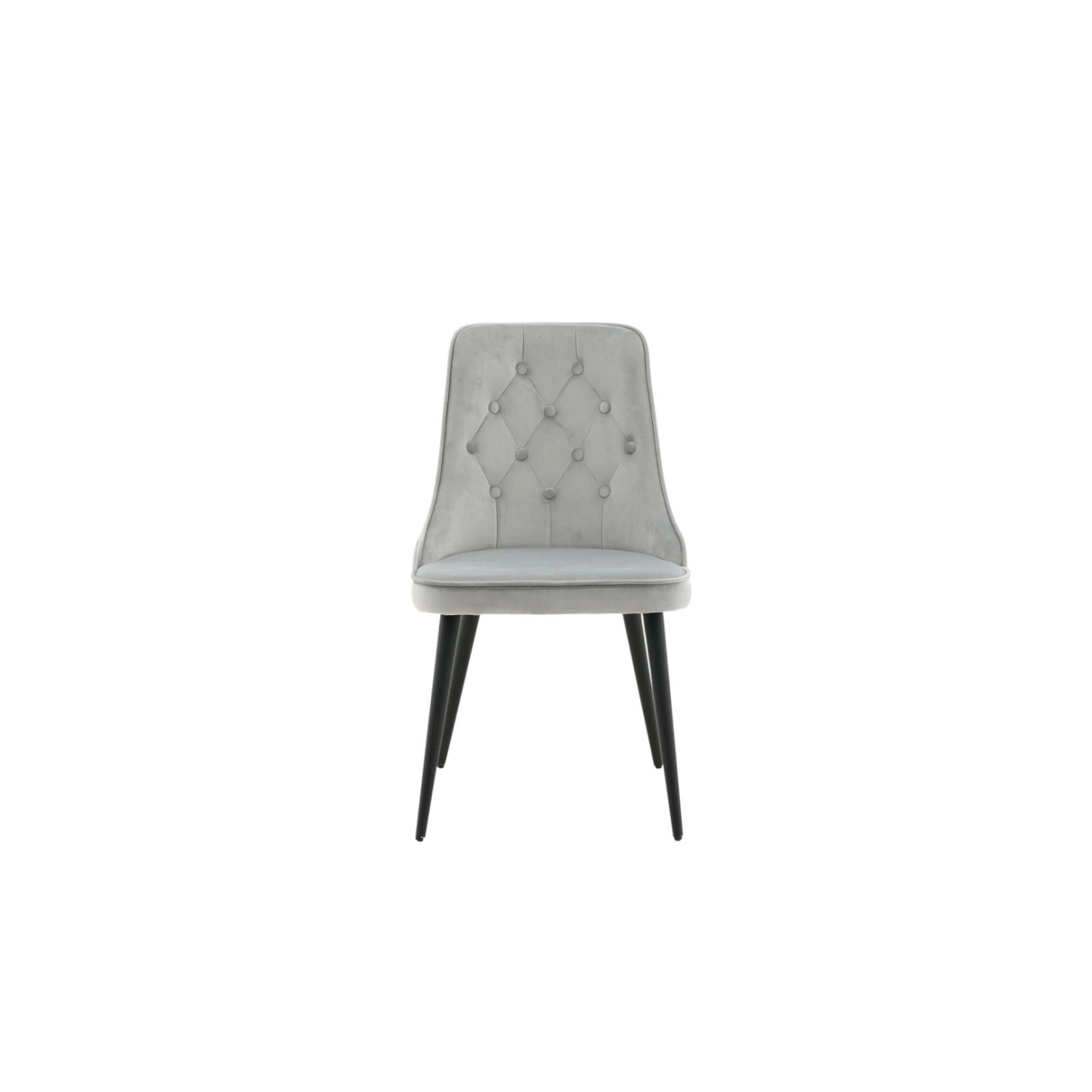 ebuy24 VelvetDeluxe Esszimmerstuhl Velour Hellgrau günstig online kaufen