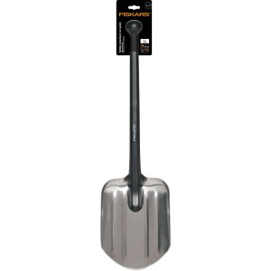Fiskars Universalschaufel, 70 cm, schwarz, mit Aluminiumblatt und Kunststoffstiel.