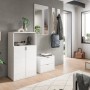 Inn.Furn Garderobenpaneel Set in Weiß 115 cm SystemX_4
