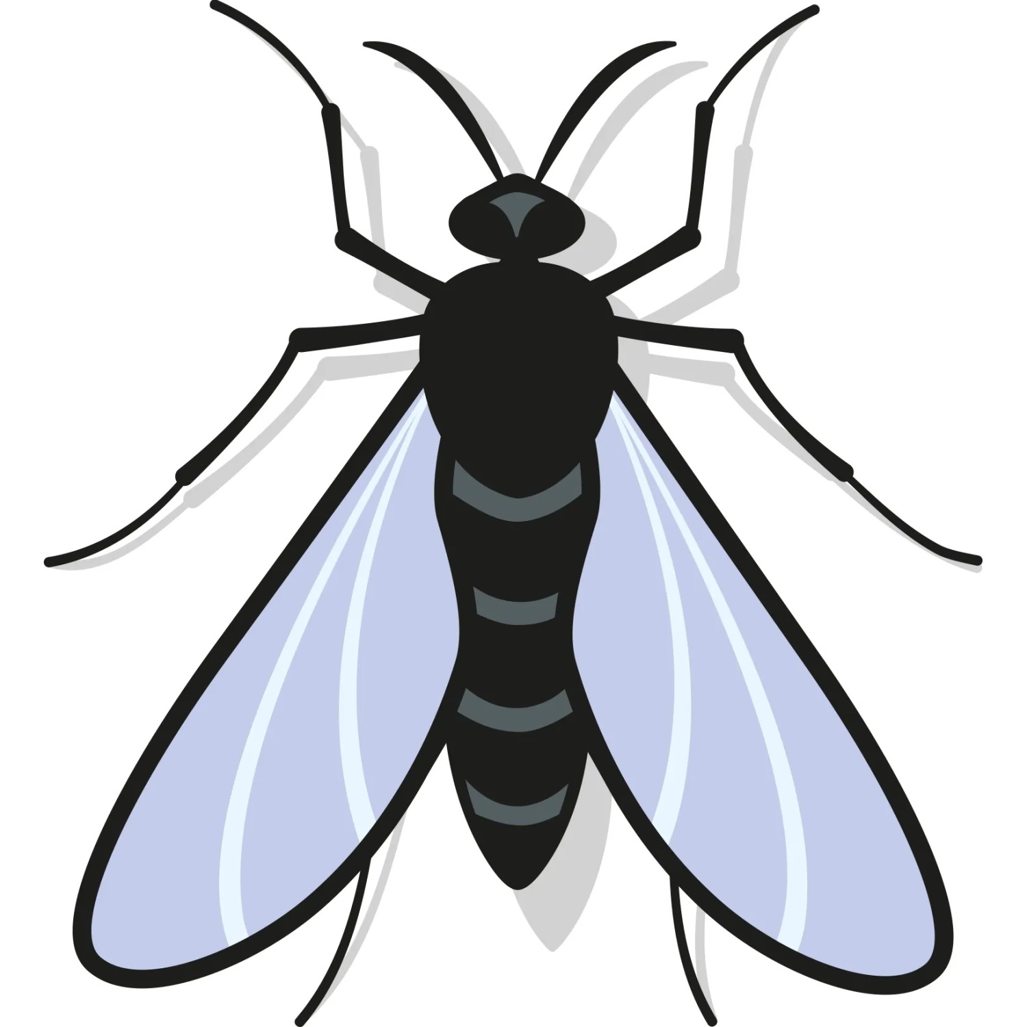 Illustration einer Stechmücke. Nexa Lotte Moskito-Stäbchen zum Schutz vor Insekten.