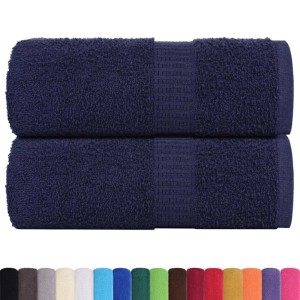 vidaXL Waschhandtücher 2 Stück FROGN Marineblau 30x30 cm 100% Baumwolle 136776