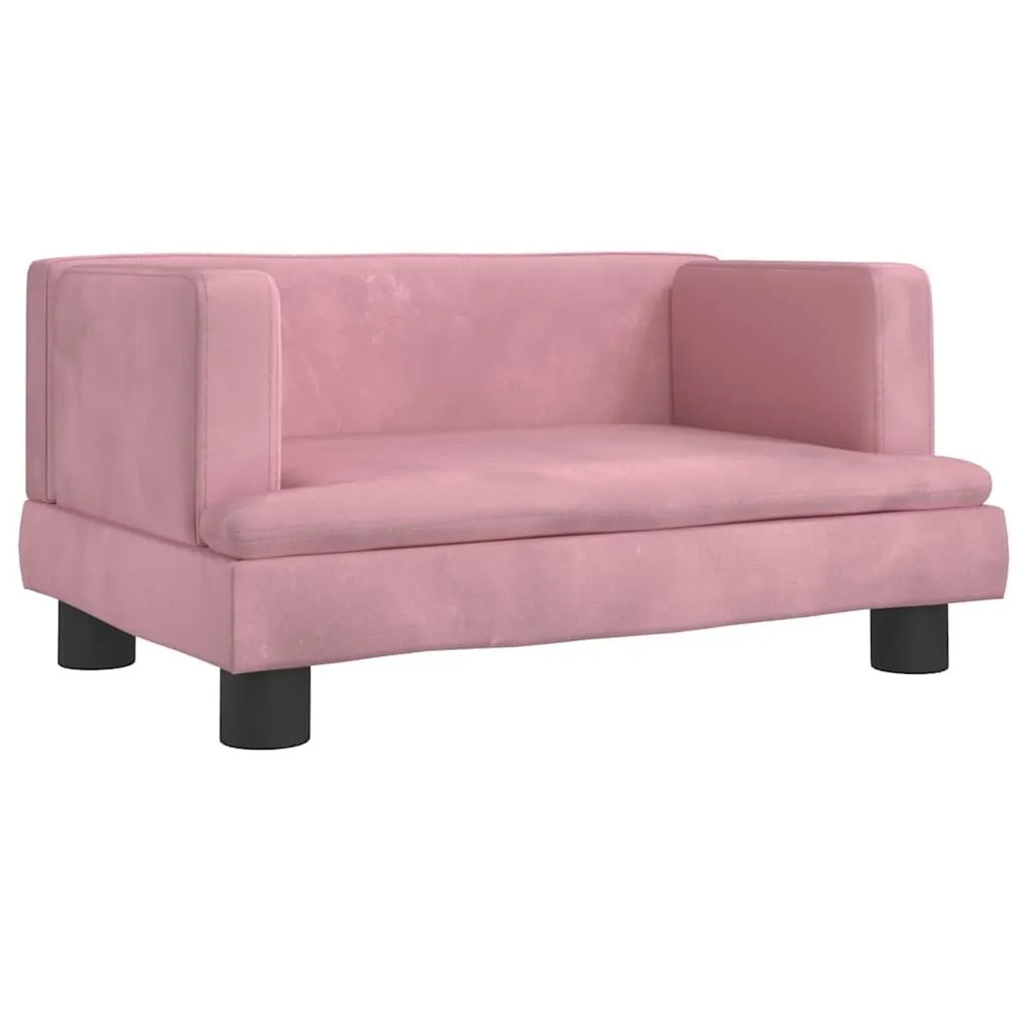 vidaXL Hundebett Rosa 60x40x30 cm Samt 171909