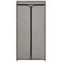 Grauer vidaXL Kleiderschrank (75x50x160 cm) mit Stoffbezug und Reißverschluss.