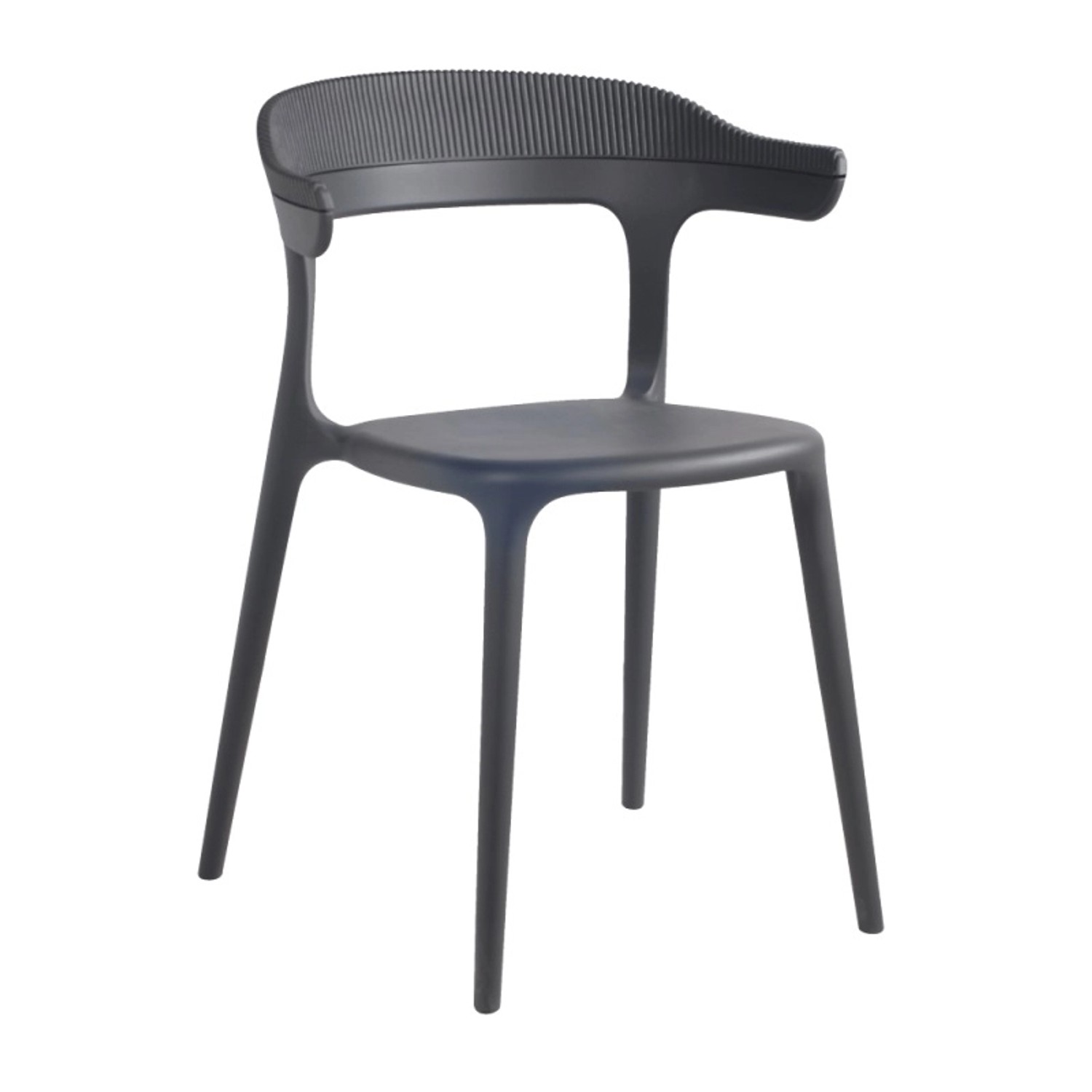 Papatya Sessel Luna-Stripe Anthrazitgrau 22 Stuhlsitz  Oberteil Anthrazitgr günstig online kaufen