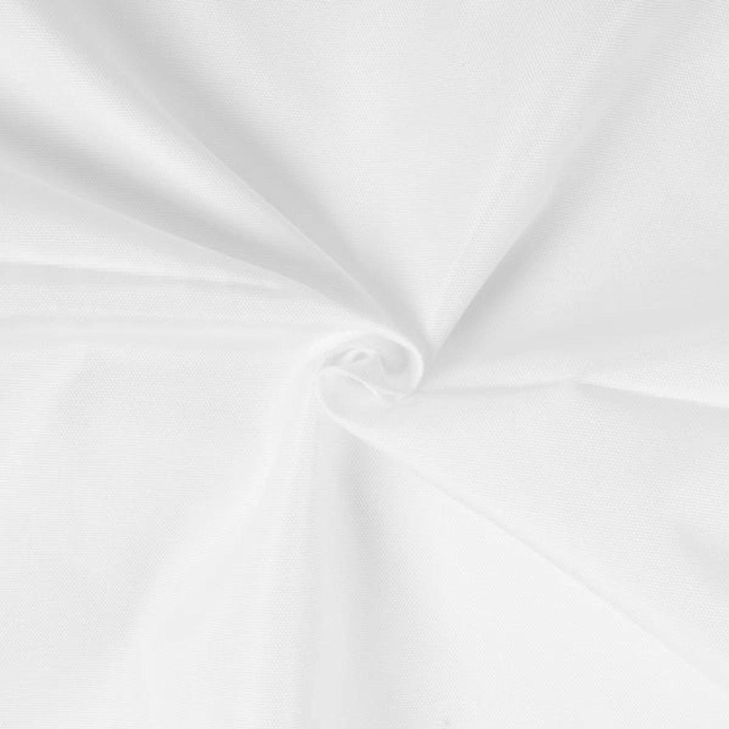 Detailaufnahme des weißen, wasserabweisenden Karat Sonnensegels aus Polyester.