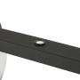 Detailaufnahme: Schwarze Lucande LED Pendelleuchte Martis mit Dimmer und Glaselement.