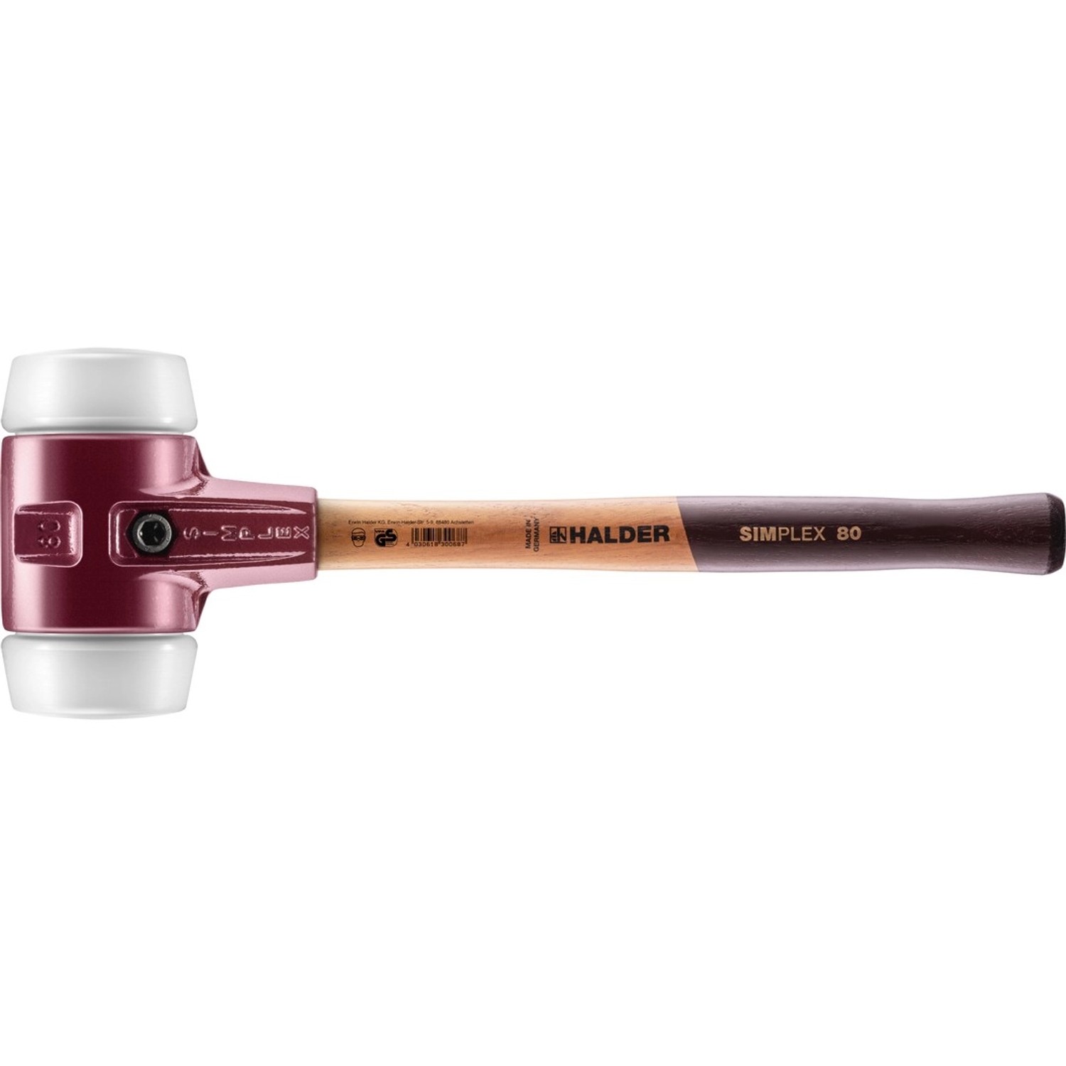 Halder Simplex Schonhammer Ø 80 mm Superplastik mit Tempergussgehäuse günstig online kaufen
