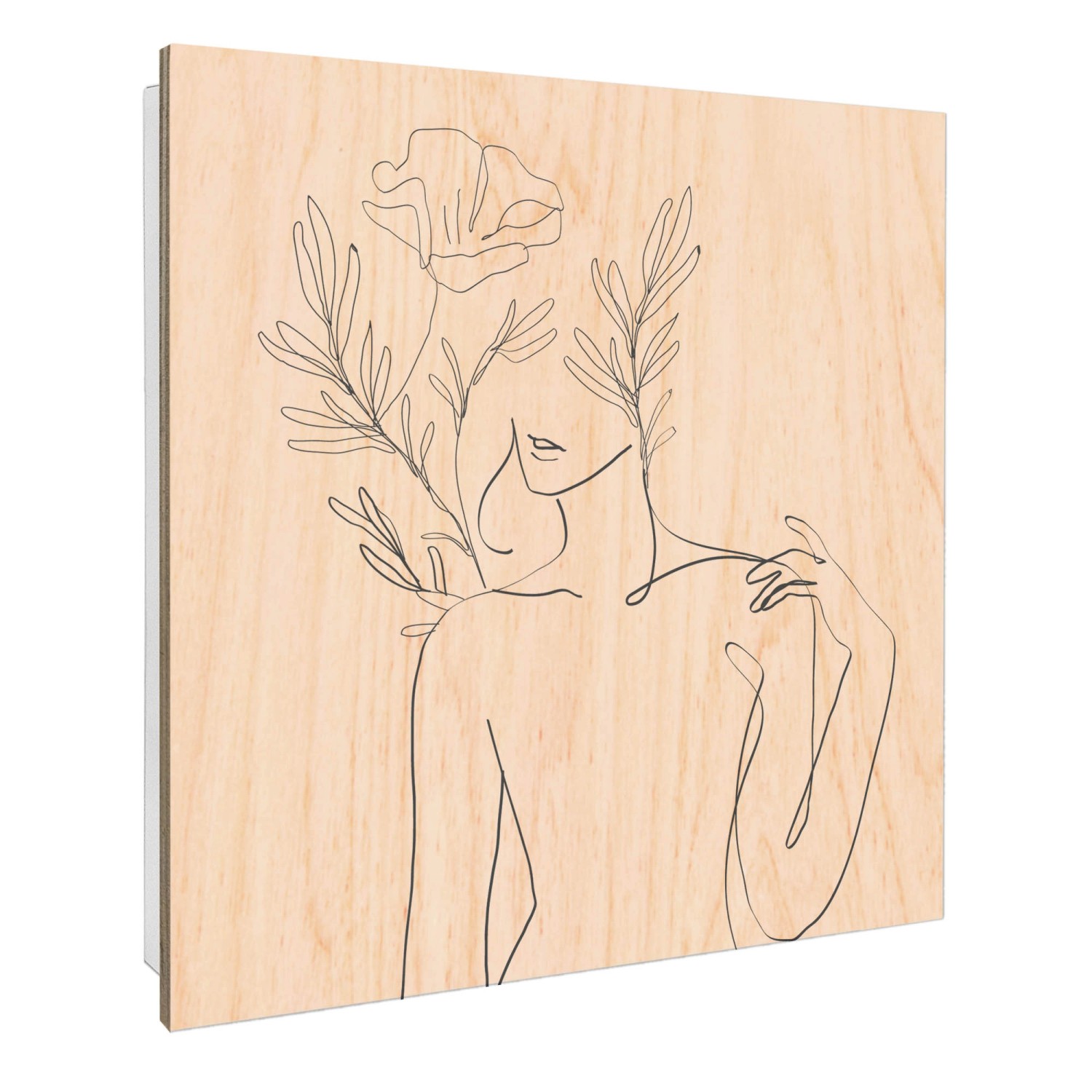 Banjado Großer Schlüsselbox Holz 30x30cm Weiß Scharnier Rechts 50 Haken Sch günstig online kaufen