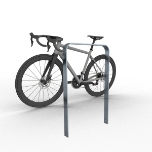 Schake Anlehnbügel, gebogen, 1200x750 mm, feuerverzinkt. Fahrradanlehnbügel aus Stahl.