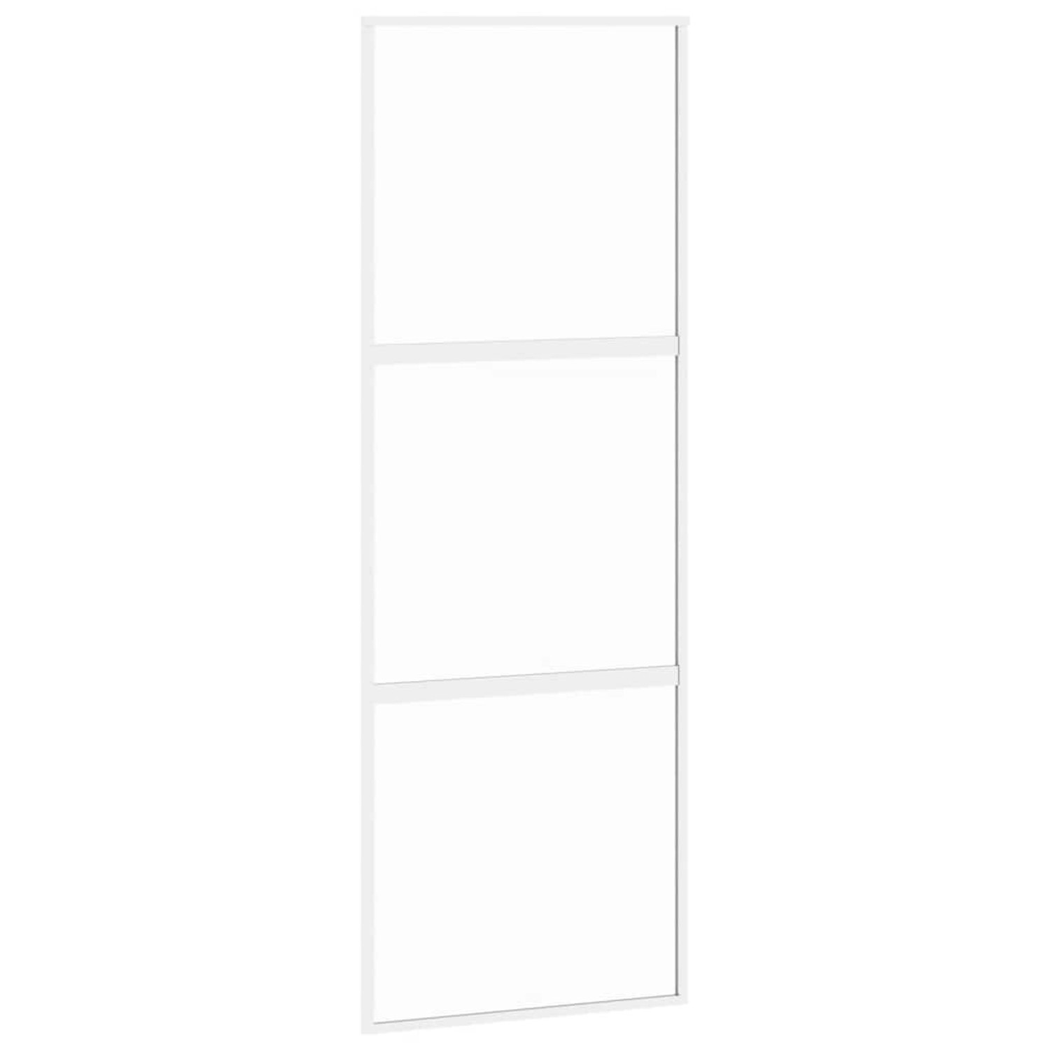 vidaXL Schiebetür Weiß 76x205 cm Hartglas und Aluminium 155204 günstig online kaufen