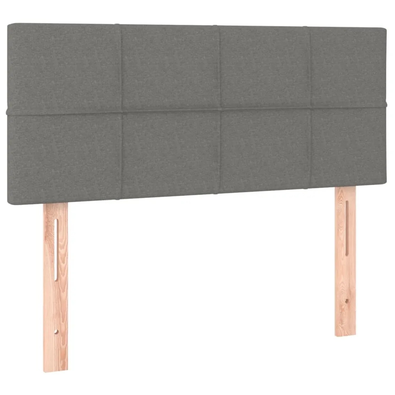 Dunkelgraues vidaXL Boxspringbett 80x200 cm mit Stoffbezug und Matratze.