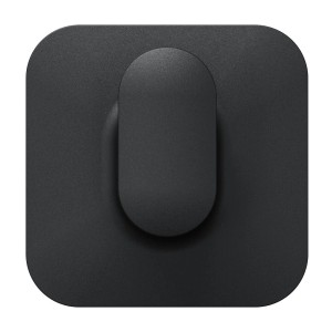 Schwarzer Tiger Carv Handtuchhaken Medium mit selbstklebender Wandhalterung.