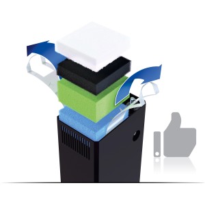 Juwel Bioflow L Aquarium Innenfilter mit Filtermedien für Aquarien bis 400 Liter.