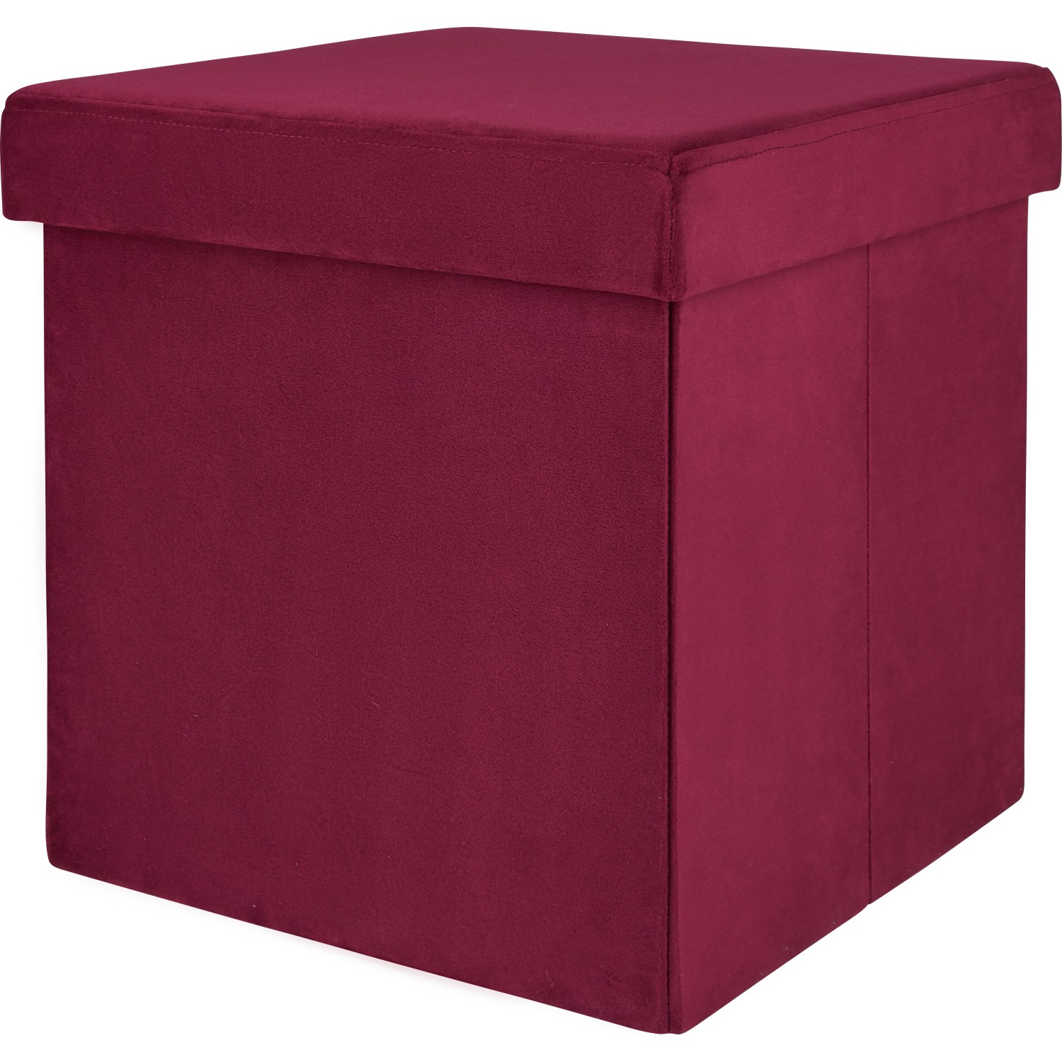Falt-Hocker Blush Bordeaux 38 cm x 38 cm x 38 cm Burgunderrot