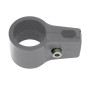 Schwarzer Einfachverbinder für 60 mm Torpfosten zur Zaunmatten-Befestigung.