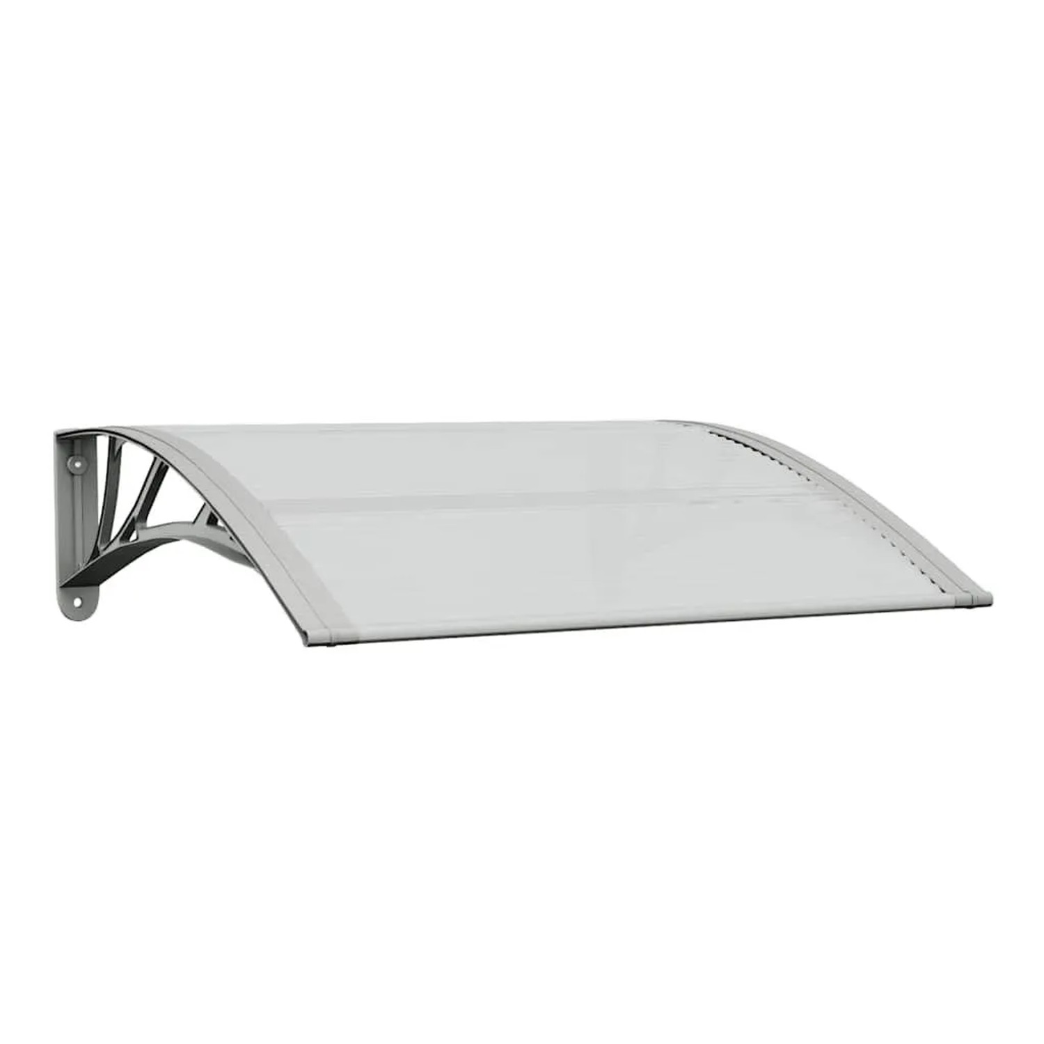 vidaXL Türvordach Grau und Transparent 80x75 cm Polycarbonat 153586