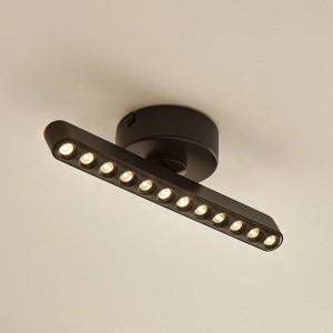Lindby LED Deckenlampe Eldrin 10029260 Dimmbar Modern in Schwarz aus Metall 1-flammig Wohnzimmerleuchte