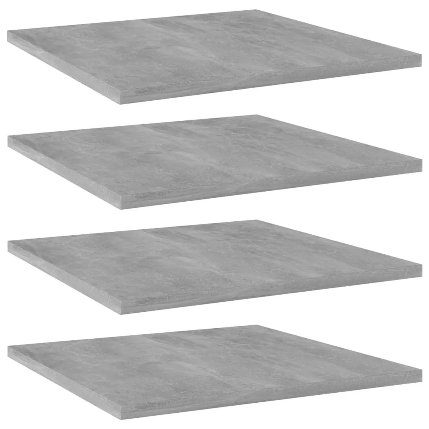 vidaXL Bücherregal-Bretter 4 Stk Betongrau 40x40x1,5 cm Holzwerkstoff 805178