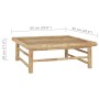 Quadratischer Tisch aus Bambus, Teil des vidaXL Garten-Lounge-Sets.