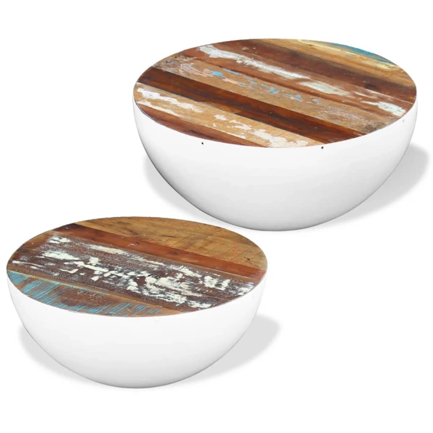 vidaXL 2-tlg. Couchtisch-Set Schalenform Altholz Massiv 243351 günstig online kaufen
