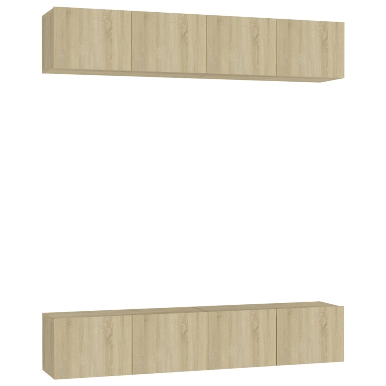 vidaXL TV-Schränke 4 Stk Sonoma-Eiche 80x30x30 cm Holzwerkstoff 3078955