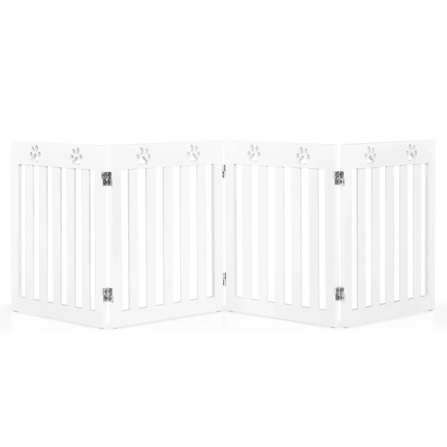 Costway Klappbar Treppengitter 60 cm Hoch 4 Paneele Weiß günstig online kaufen