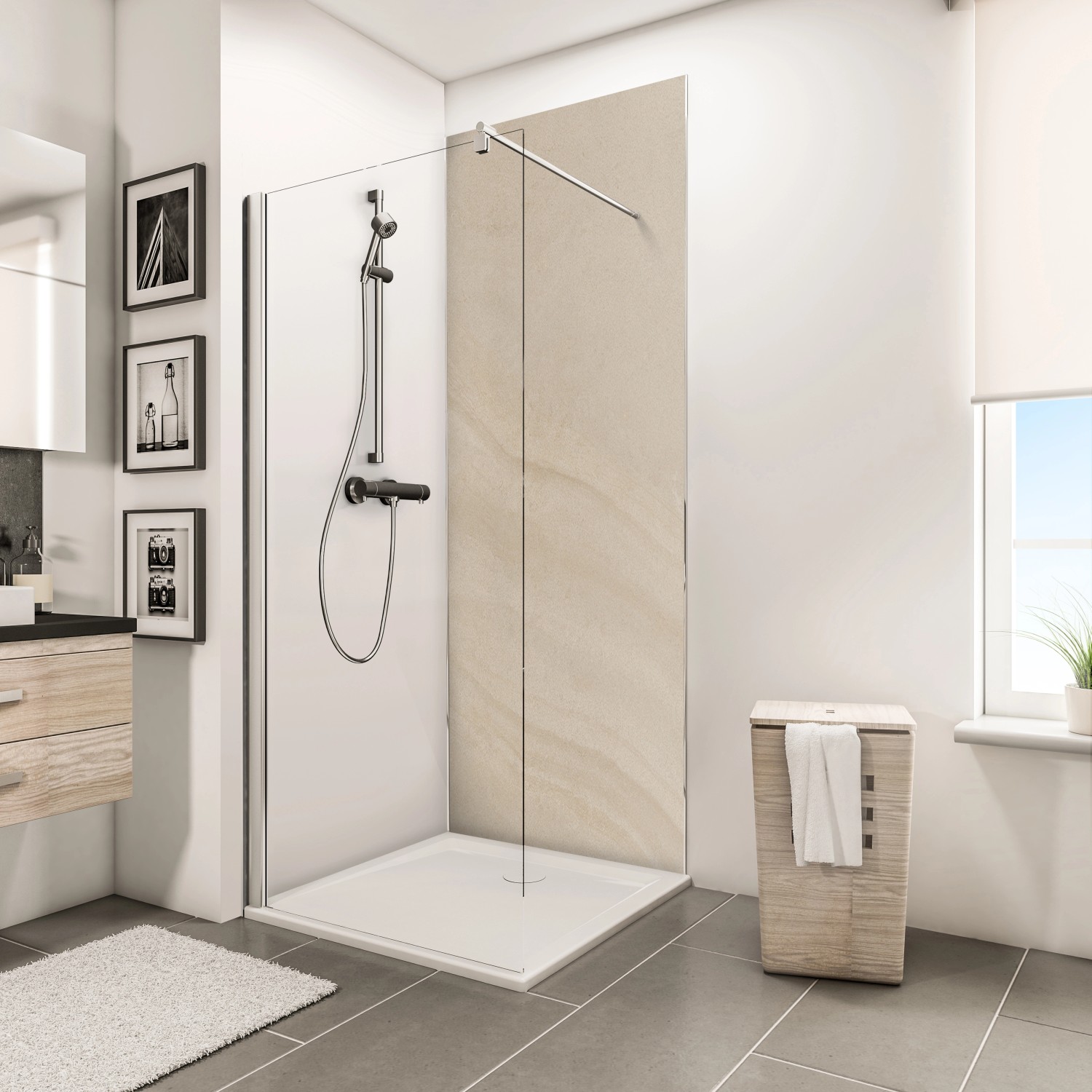 Schulte ExpressPlus DecoDesign Duschrückwand Dekor Sandstein Hell 255x150cm