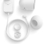 Philips Hue Secure Kamera (Kabel) mit Standfuß in Weiß, Zubehör im Lieferumfang enthalten.