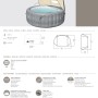 Bestway LAY-Z-SPA Sonnenschutzdach für Whirlpools, schützt vor Sonne und Insekten.
