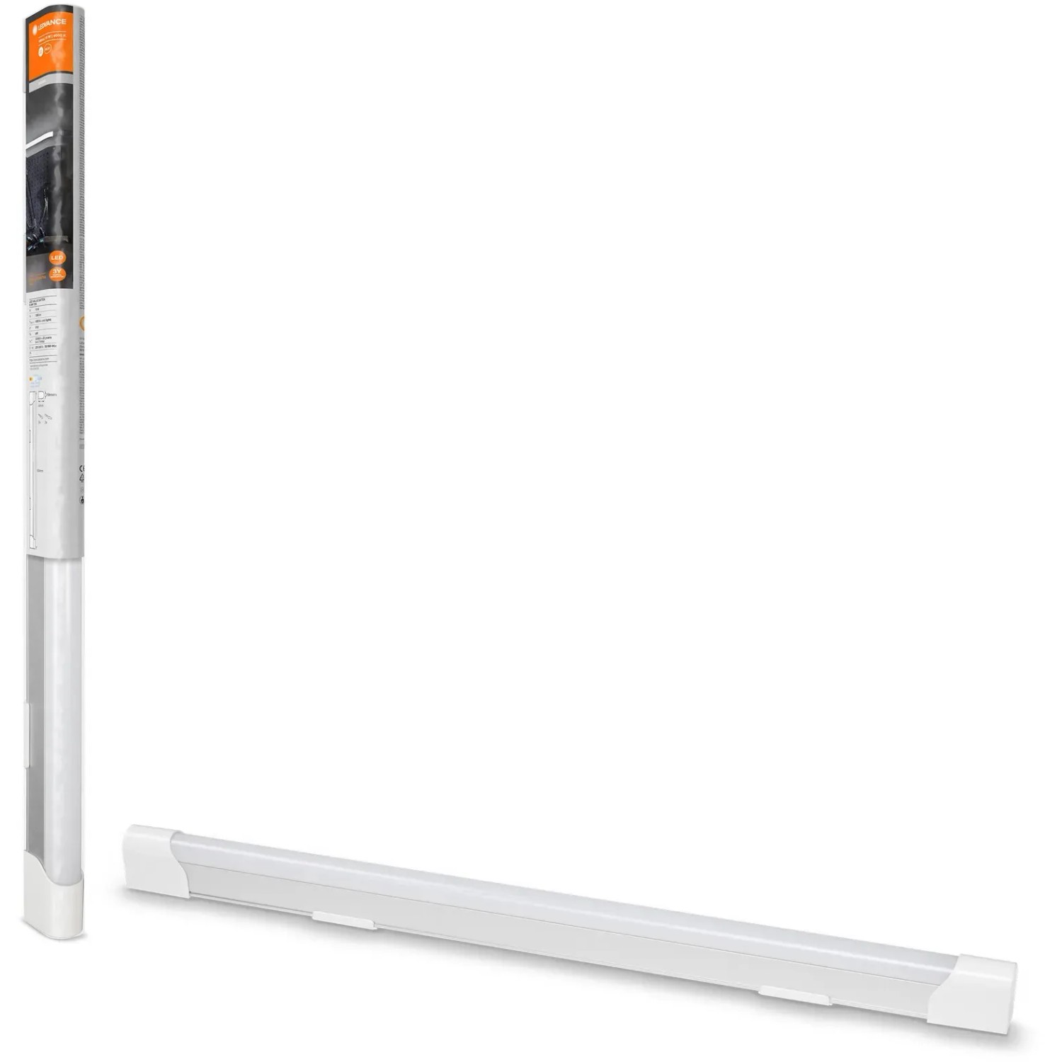 Ledvance LED-Lichtleiste Value Batten, 63,4 cm, silber, für Küche, Regale & Schränke.
