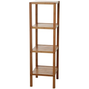 Eisl Bambus Badregal mit 4 Fächern. Standregal aus Bambus in Natur.