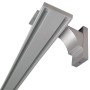 Bestlivings Gardinenschiene, 2-läufig, 270 cm, Aluminium silber mit Wandträger.