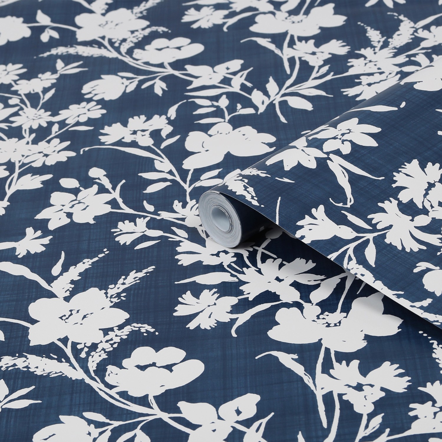 Laura Ashley Vliestapete Rye Midnight Seaspray Blue Blau FSC® günstig online kaufen