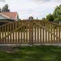Doppeltor Ligno: Druckimprägniertes Nadelholz Gartentor, 300 cm breit, mit Beschlägen für einfache Montage.