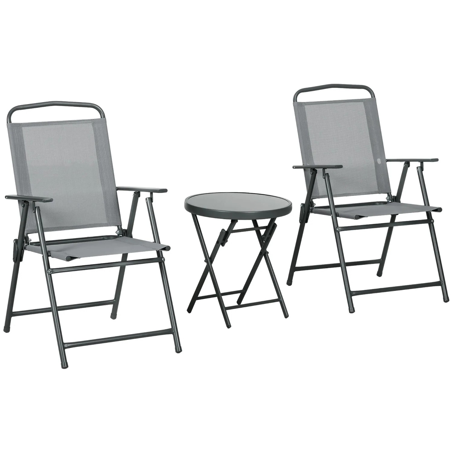 Furnicato Outdoor-bistro-möbel-set 535x64x93 Cm Hellgrau