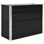 Anthrazitfarbenes furnicato Garten-Hochbeet aus verzinktem Stahl, 100x40x77 cm.