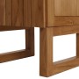 Detailaufnahme: MCW Teak Hochschrank M72 mit 2 Türen und 6 Fächern. Bad-Einbauschrank aus Teakholz.